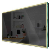 Specchio LED Rettangolare | Controllo tramite interruttore a muro | Luce bianca calda - Reyze Serie Edge Modello 1